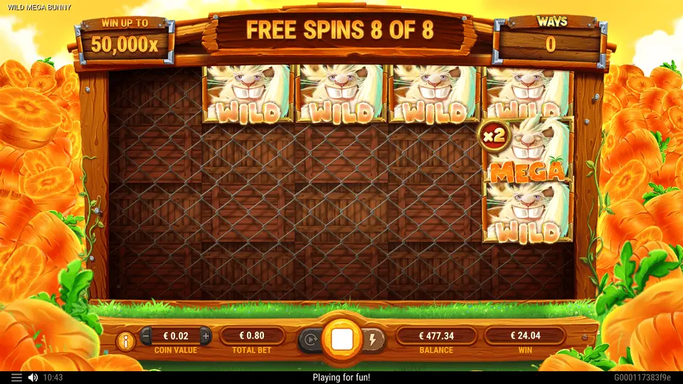 Mega Bunny Freispielrunde mit sichtbar garantiertem Mega Bunny Wild